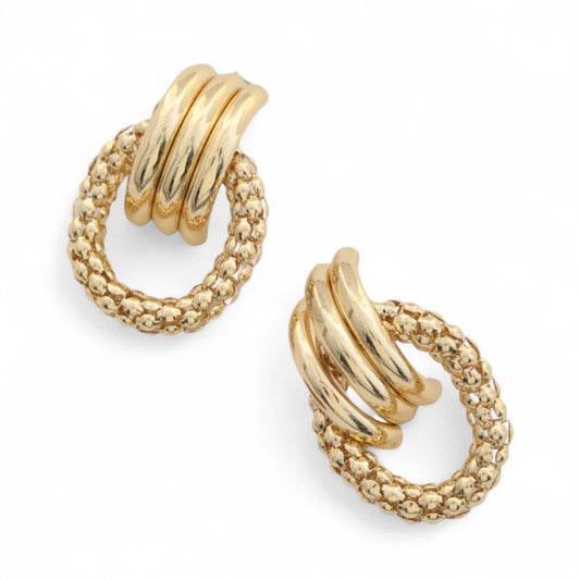 Gold Large Statement earrings