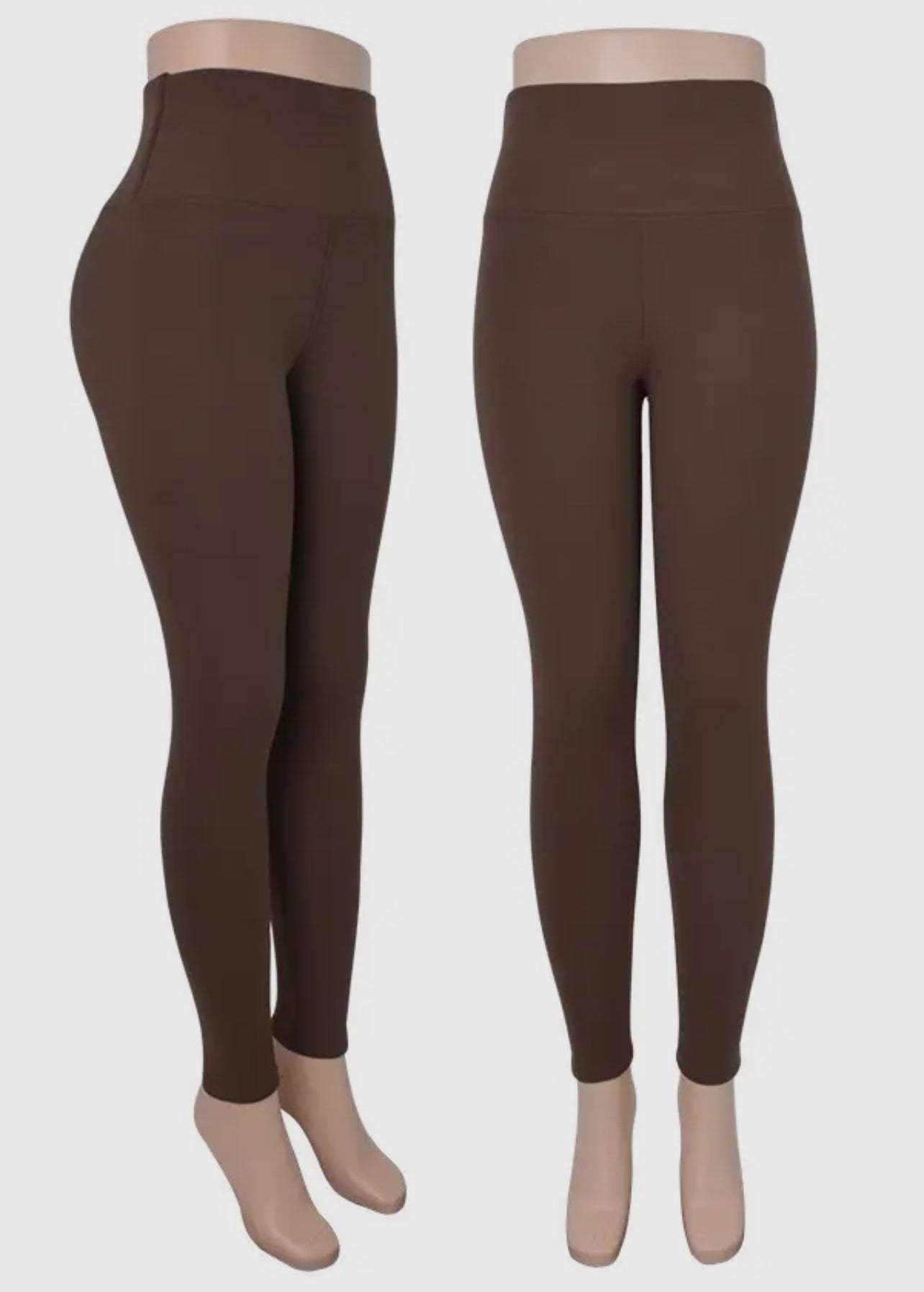 Brown Fleece Leggings