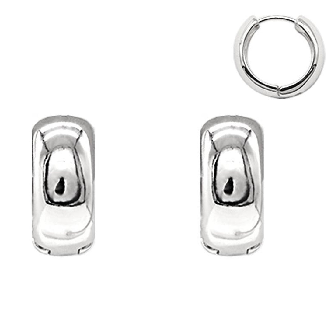 SILVER HUGGIE EARRINGS