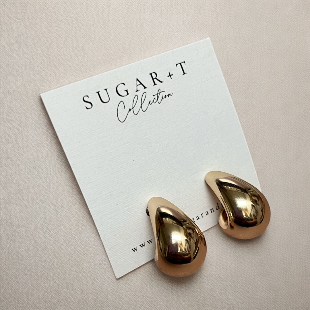 Gold Teardrop Earring