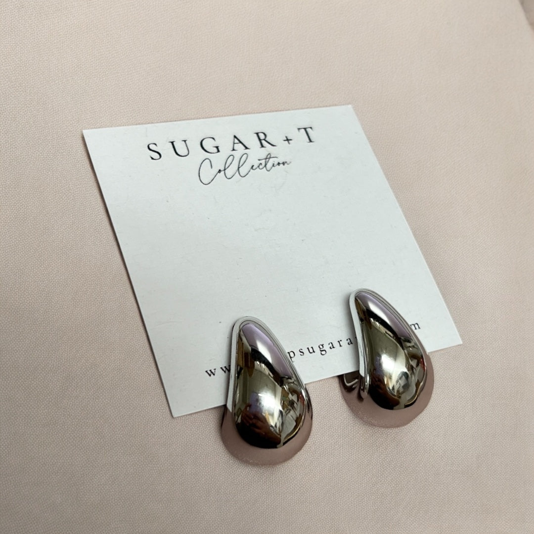 Silver Teardrop Earring